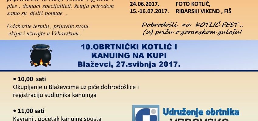 10. OBRTNIČKI KOTLIĆ I KANUING NA KUPI