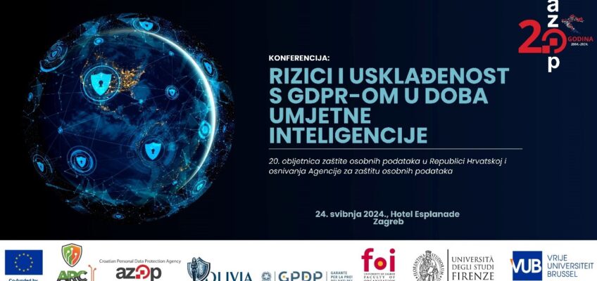 Poziv na radionicu “Rizici i usklađenost s GDPR-om u doba umjetne inteligencije” Agencije za zaštitu osobnih podataka