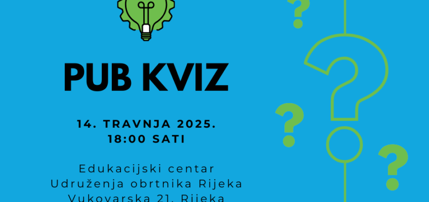 3. izdanje Obrtničkog pub kviza – 14.4.2025.